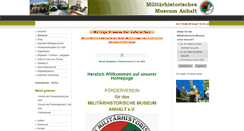 Desktop Screenshot of militaermuseum-anhalt.de