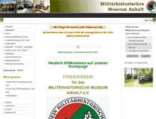 Tablet Screenshot of militaermuseum-anhalt.de